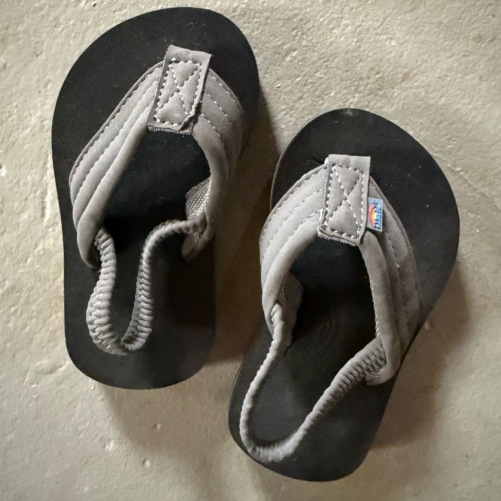 Kids Gray Flip Flops